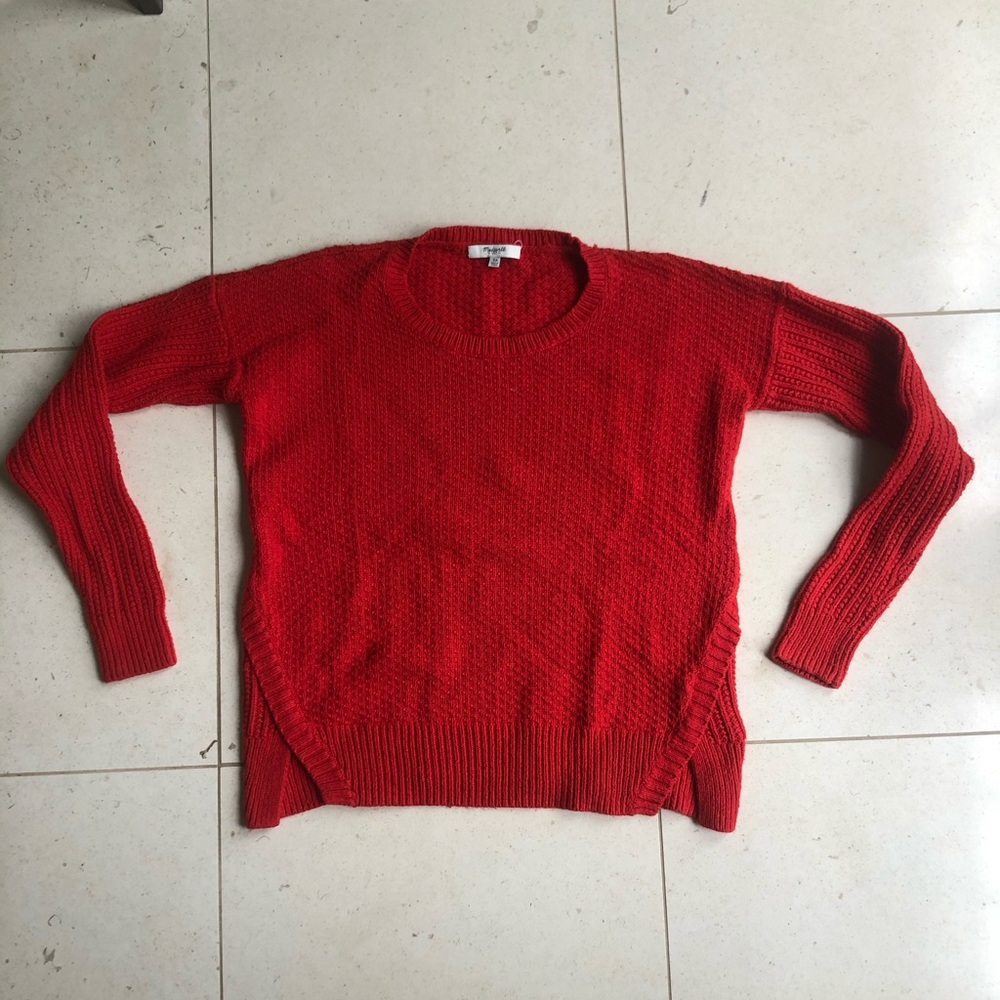 Madewell red sweater